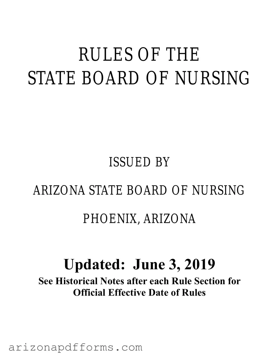 Blank Arizona Board Of Nursing License Template