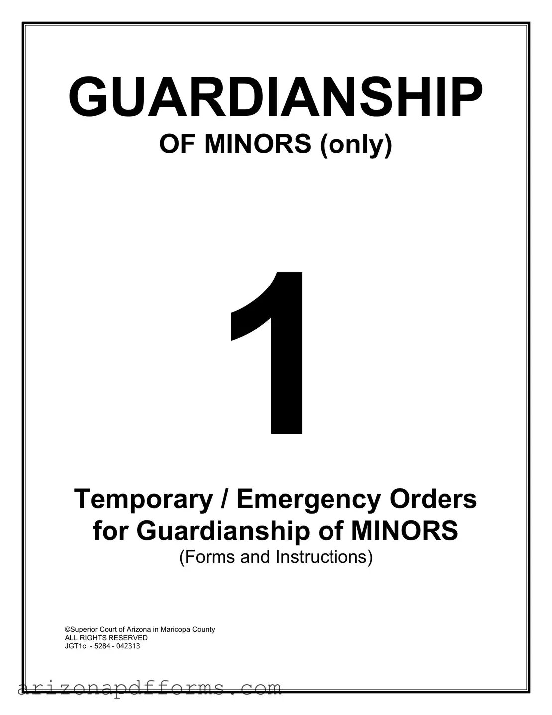 Blank Guardianship Of Minors Arizona Template