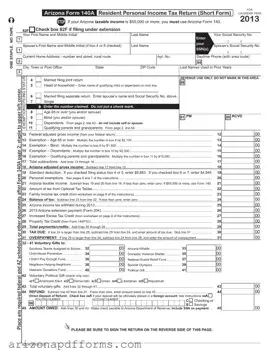 Blank Arizona 140A Template
