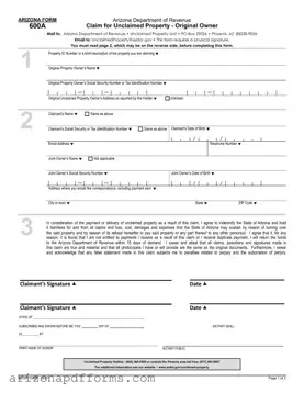Blank Arizona 600A Template