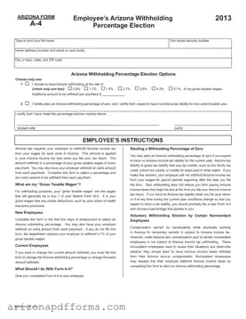 Blank Arizona A 4 Template