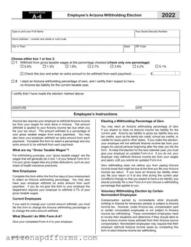 Blank Arizona A4 Template