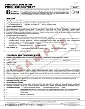 Blank Arizona Commercial Real Contract Template